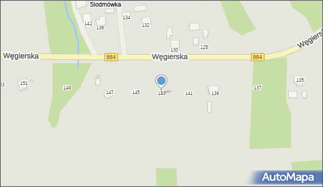 Dynów, Węgierska, 143, mapa Dynów