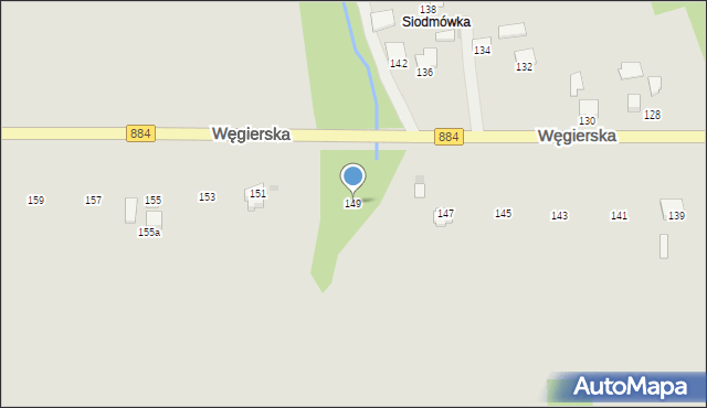 Dynów, Węgierska, 149, mapa Dynów