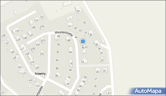 Dzierzgoń, Westerplatte, 51, mapa Dzierzgoń