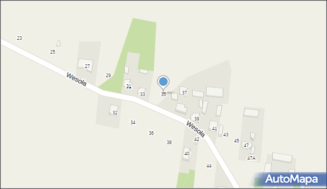 Emilianów, Wesoła, 35, mapa Emilianów