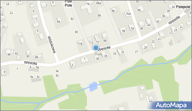 Gaj, Wesoła, 37, mapa Gaj