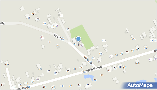 Garwolin, Wesoła, 6, mapa Garwolin