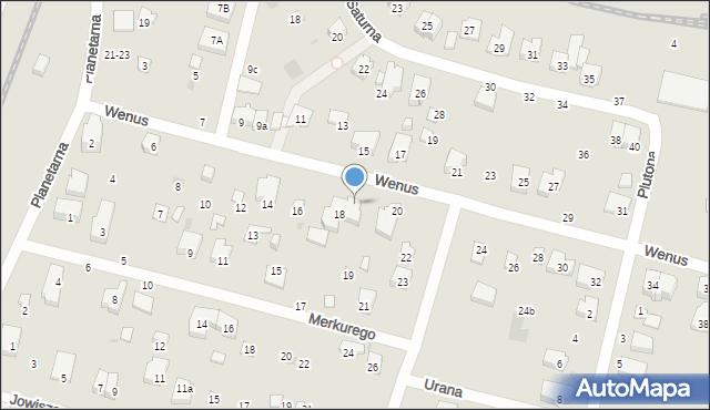 Gdańsk, Wenus, 18a, mapa Gdańska