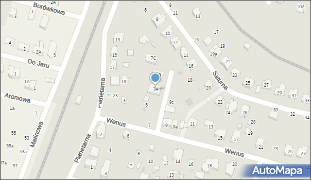 Gdańsk, Wenus, 7A, mapa Gdańska