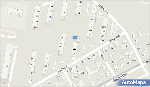 Gdańsk, Wejhera Jakuba, 11C, mapa Gdańska