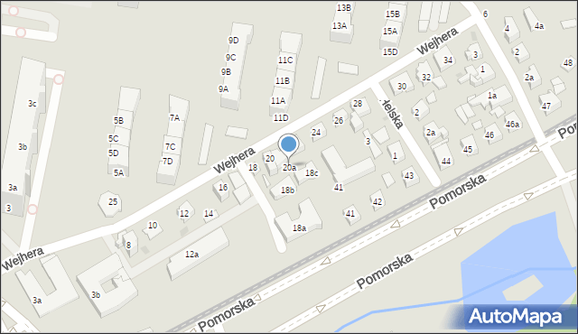 Gdańsk, Wejhera Jakuba, 20a, mapa Gdańska