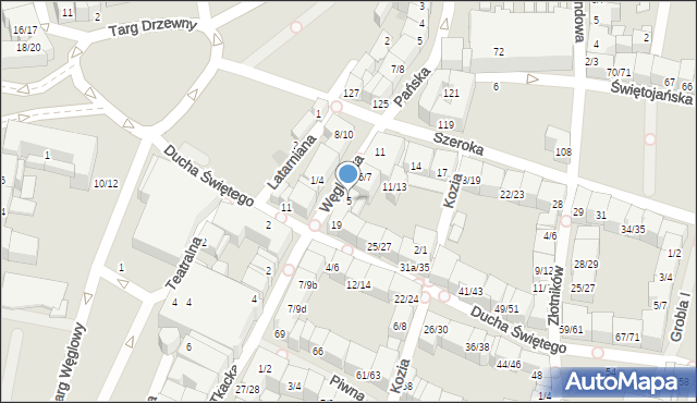 Gdańsk, Węglarska, 5, mapa Gdańska