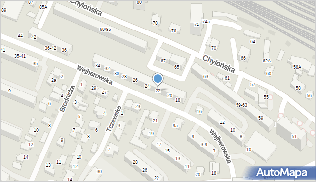 Gdynia, Wejherowska, 22, mapa Gdyni