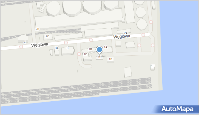 Gdynia, Węglowa, 1D, mapa Gdyni