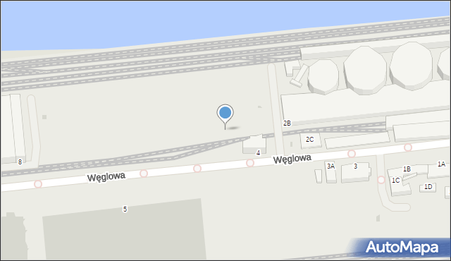 Gdynia, Węglowa, 4a, mapa Gdyni