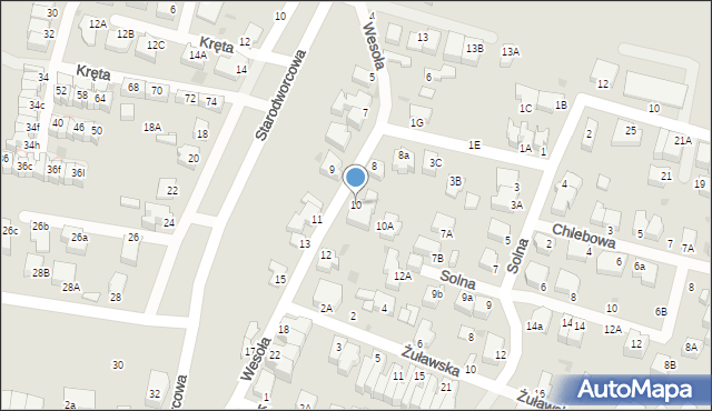 Gdynia, Wesoła, 10, mapa Gdyni