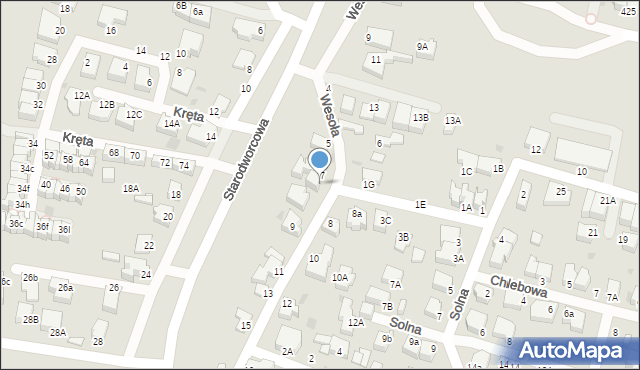 Gdynia, Wesoła, 7A, mapa Gdyni