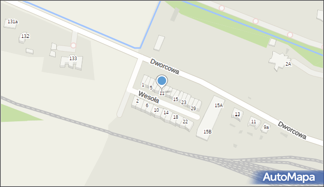 Głubczyce, Wesoła, 11, mapa Głubczyce