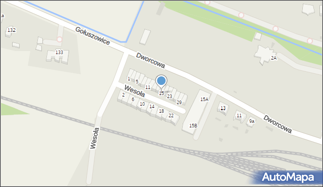 Głubczyce, Wesoła, 19, mapa Głubczyce