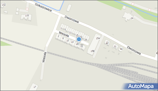 Głubczyce, Wesoła, 20, mapa Głubczyce