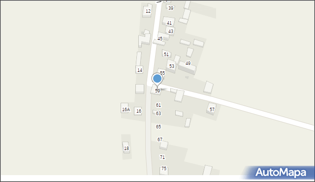 Gniazdów, Wesoła, 59, mapa Gniazdów