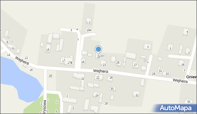 Gniewowo, Wejhera, 21, mapa Gniewowo