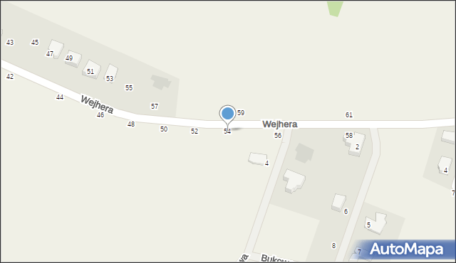 Gniewowo, Wejhera, 54, mapa Gniewowo