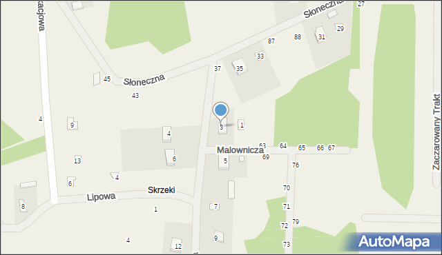 Gójszcz, Wesoła, 3, mapa Gójszcz