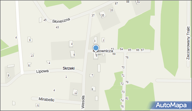 Gójszcz, Wesoła, 5, mapa Gójszcz