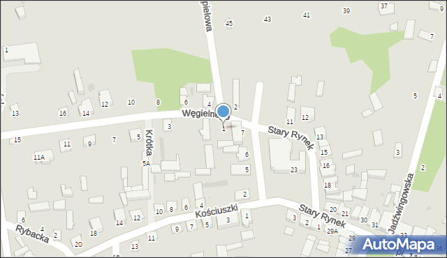 Goniądz, Węgielnego, mjr., 1, mapa Goniądz