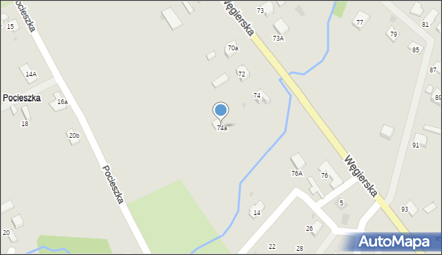 Gorlice, Węgierska, 74a, mapa Gorlic