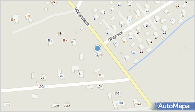 Gorlice, Węgierska, 90, mapa Gorlic
