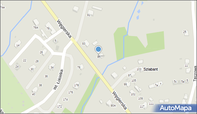 Gorlice, Węgierska, 95, mapa Gorlic
