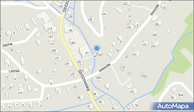 Gorlice, Wesoła, 1, mapa Gorlic