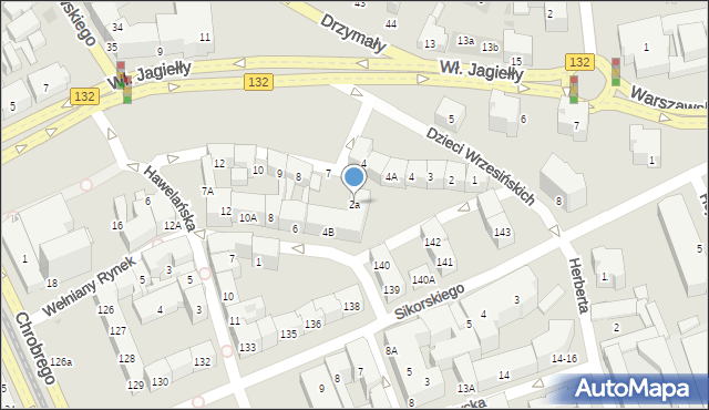 Gorzów Wielkopolski, Wełniany Rynek, 2a, mapa Gorzów Wielkopolski