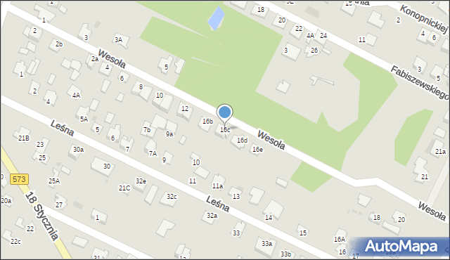 Gostynin, Wesoła, 16c, mapa Gostynin