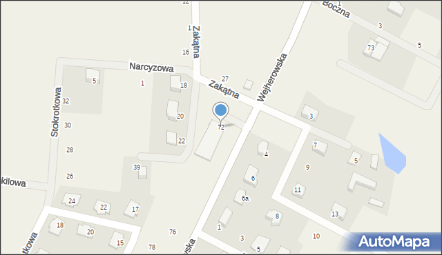 Gowino, Wejherowska, 72, mapa Gowino