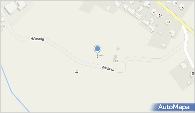 Groble, Wesoła, 9, mapa Groble