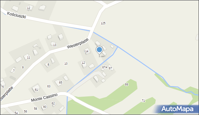 Gromnik, Westerplatte, 16a, mapa Gromnik