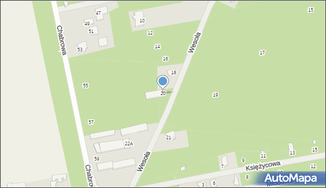 Groszowice, Wesoła, 20, mapa Groszowice