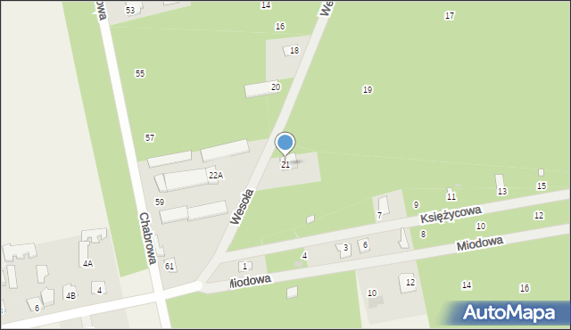 Groszowice, Wesoła, 21, mapa Groszowice