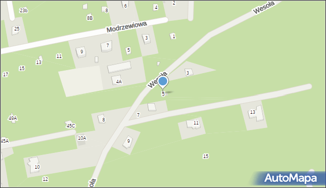 Groszowice, Wesoła, 5, mapa Groszowice