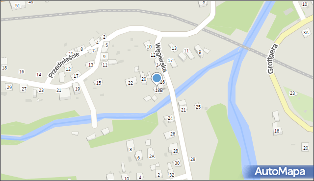 Grybów, Węgierska, 18a, mapa Grybów