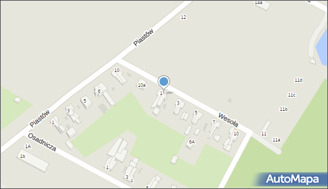 Gryfice, Wesoła, 2, mapa Gryfice