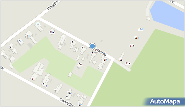 Gryfice, Wesoła, 7, mapa Gryfice