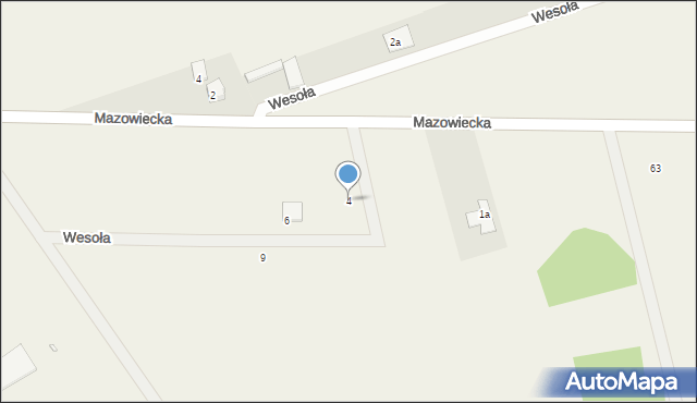 Grzebowilk, Wesoła, 4, mapa Grzebowilk