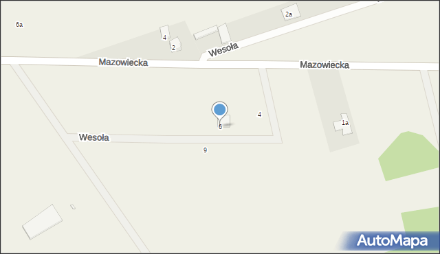 Grzebowilk, Wesoła, 6, mapa Grzebowilk