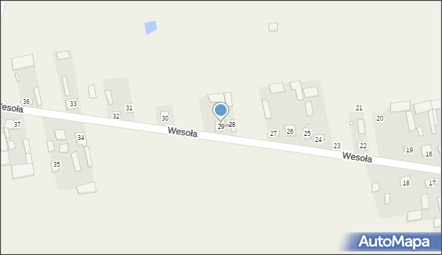 Guzew, Wesoła, 19, mapa Guzew