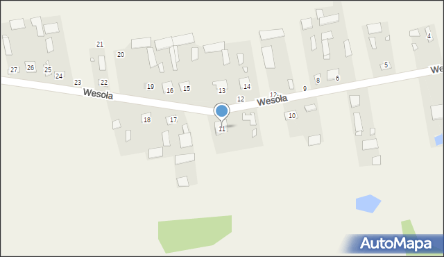 Guzew, Wesoła, 44, mapa Guzew