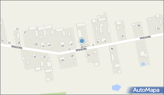 Guzew, Wesoła, 49, mapa Guzew