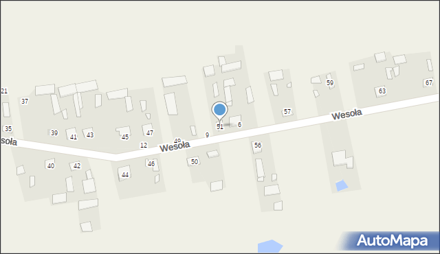 Guzew, Wesoła, 51, mapa Guzew