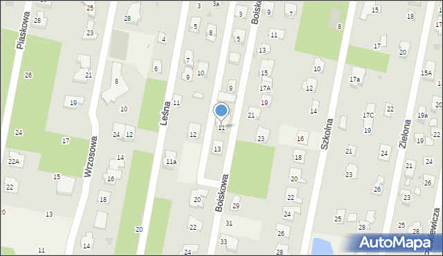 Hornówek, Wesoła, 11, mapa Hornówek