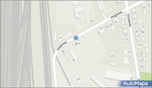 Jarocin, Węglowa, 16, mapa Jarocin