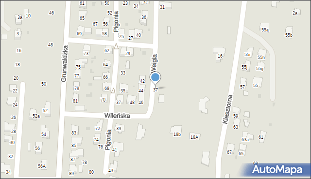 Jasło, Weigla Rudolfa, 37, mapa Jasła