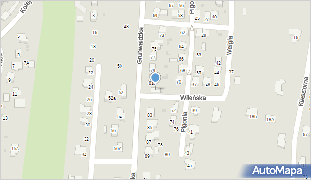 Jasło, Weigla Rudolfa, 52, mapa Jasła